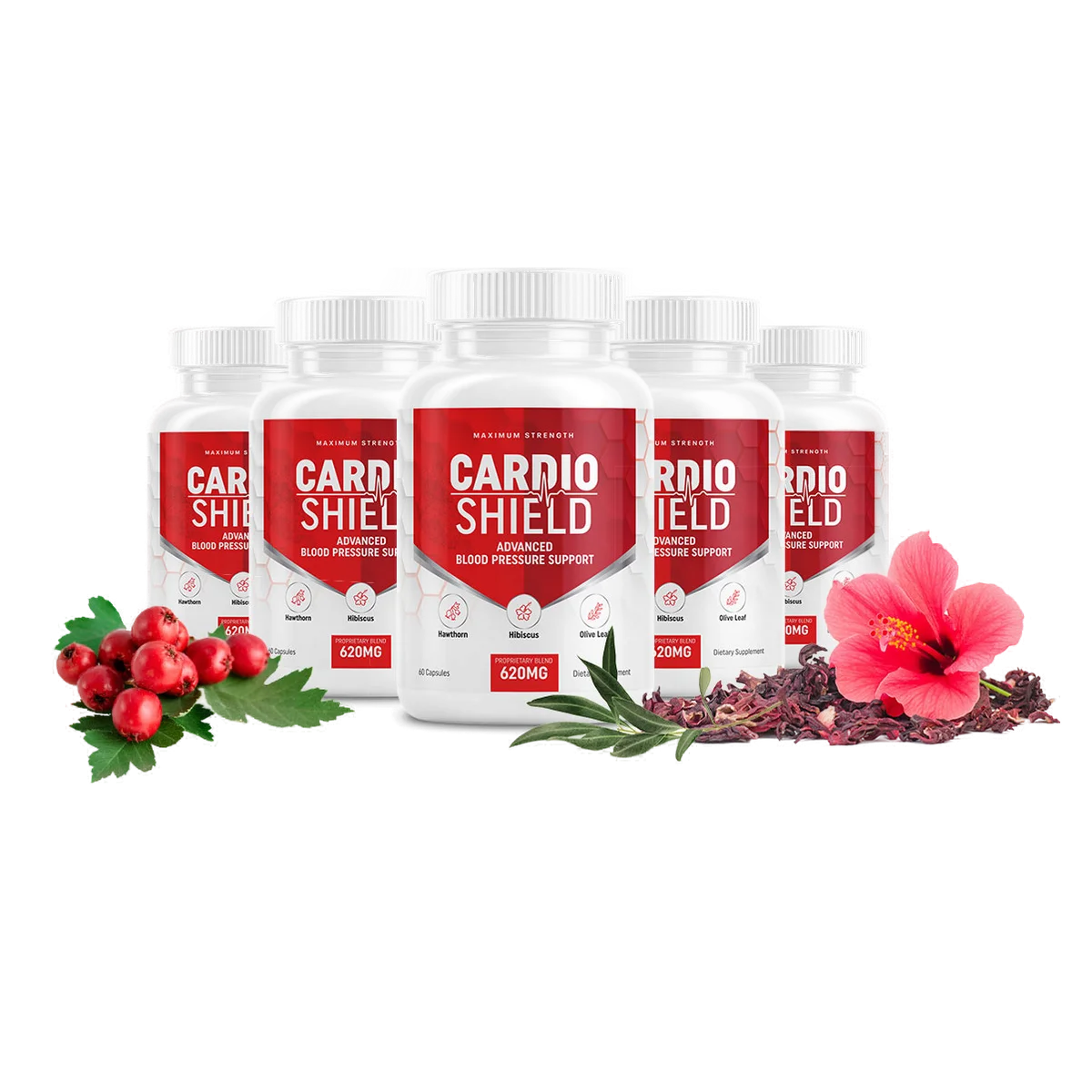Cardio Shield Blood Sugar Supplement Bottle (Front Label)